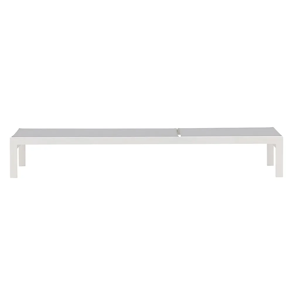 Copacabana aurinkotuoli valkoinen/harmaa 2 kpl