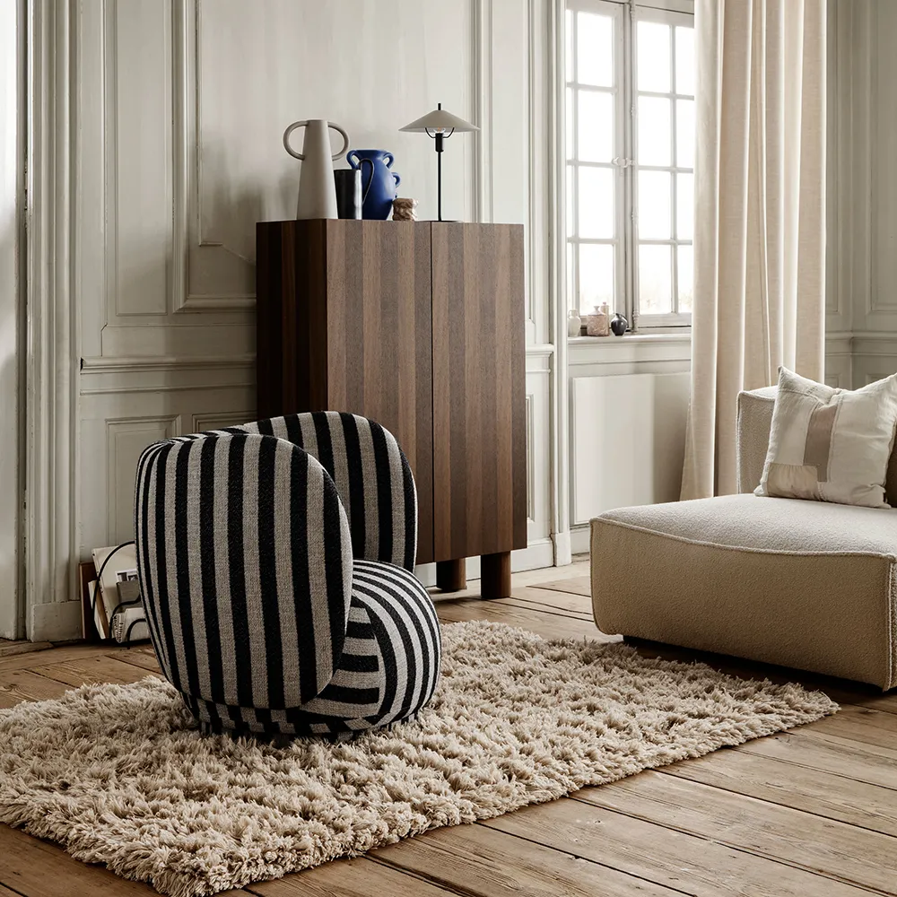 Rico Lounge nojatuoli Louisiana - Sand/Black