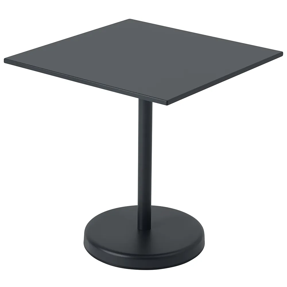 Linear Steel Bistropöytä 70x70 cm Anthracite Black 