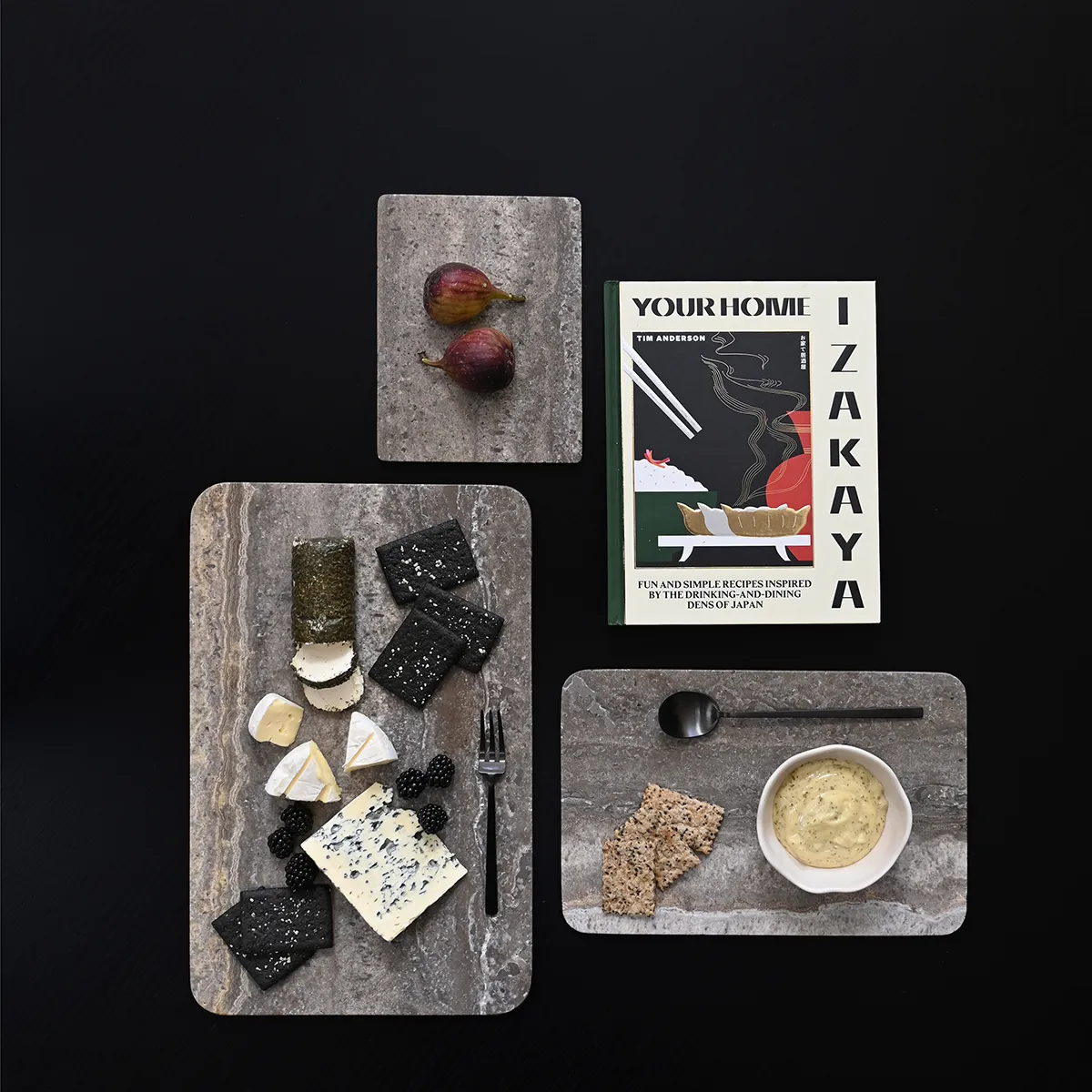 Koristetarjotin travertiinista Enkei Rectangular Medio 40x25 cm
