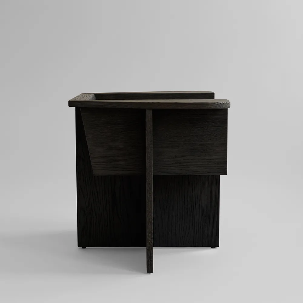 Brutus Lounge -nojatuoli - Kahvimainen musta tammi