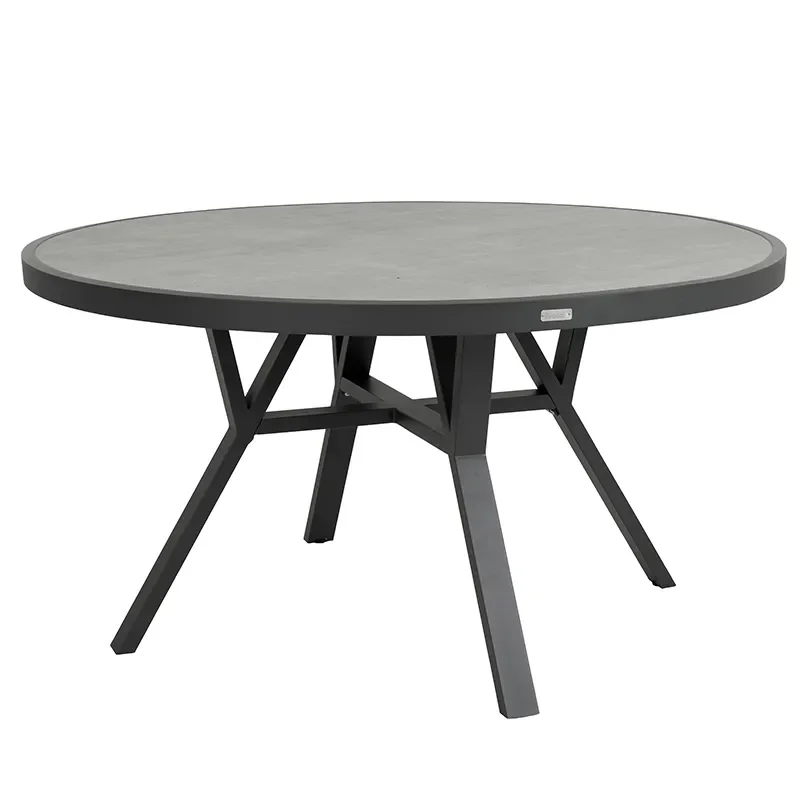 Samvaro ruokapöytä 140 cm lasilevy mukana Antrasiitti 