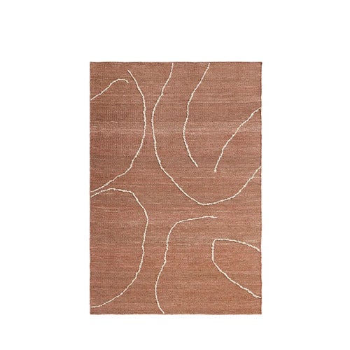 Käsinkudottu Matto Juutti Gesso Terracotta 140x200 cm