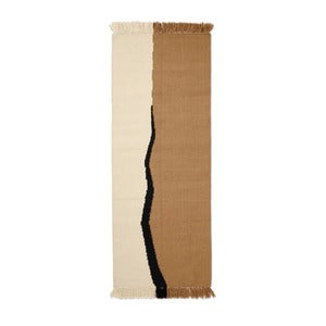 Soil Kelim Matto 70x180 cm - Dark Sand/Off-white