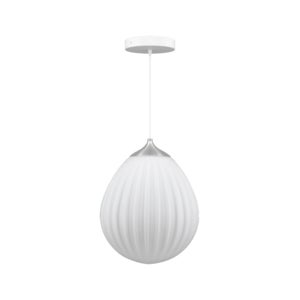 Maailman ympäri -lampunvarjostin Ø27 cm White/
Brushed Steel