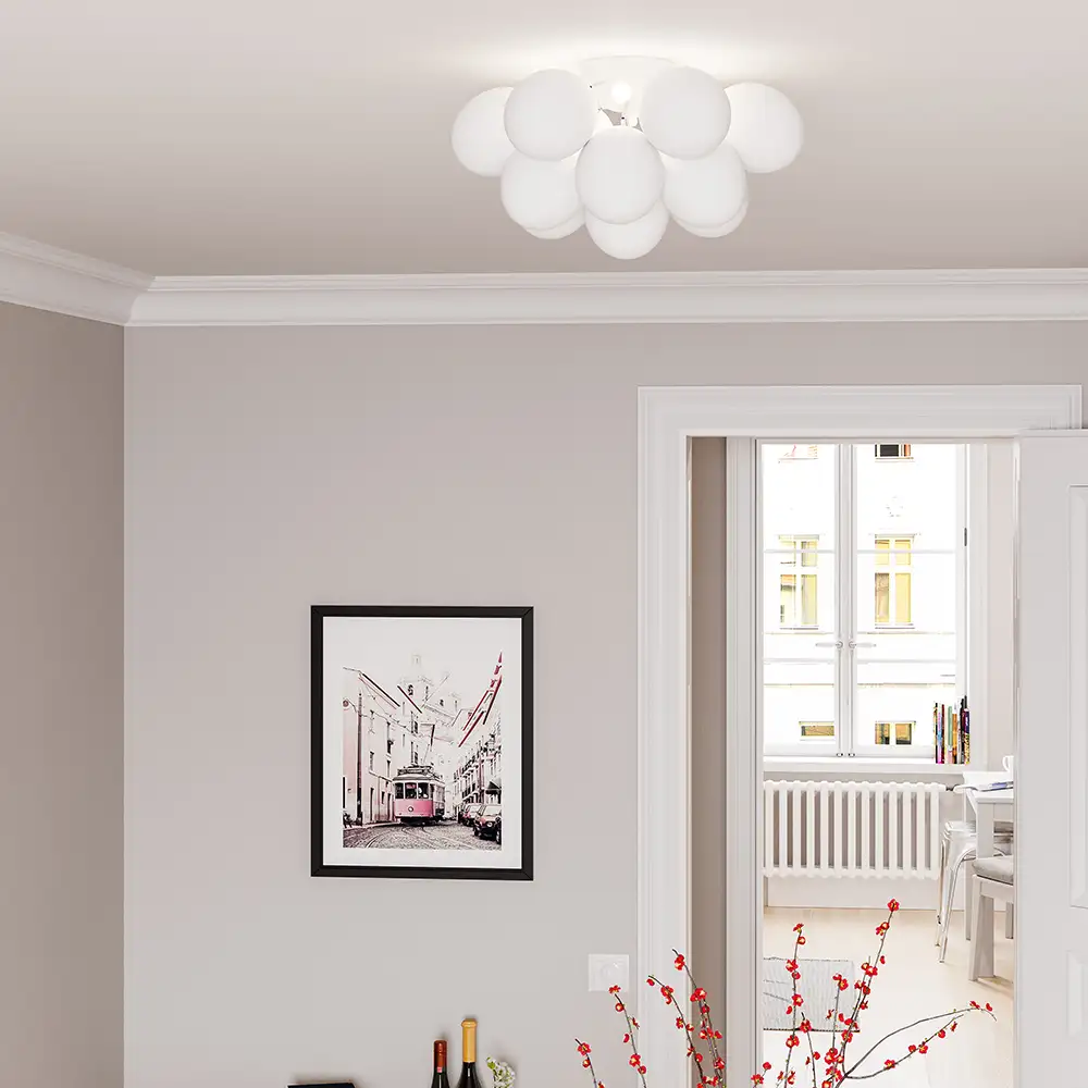 Gross kattoplafondi Ø30 cm Valkoinen