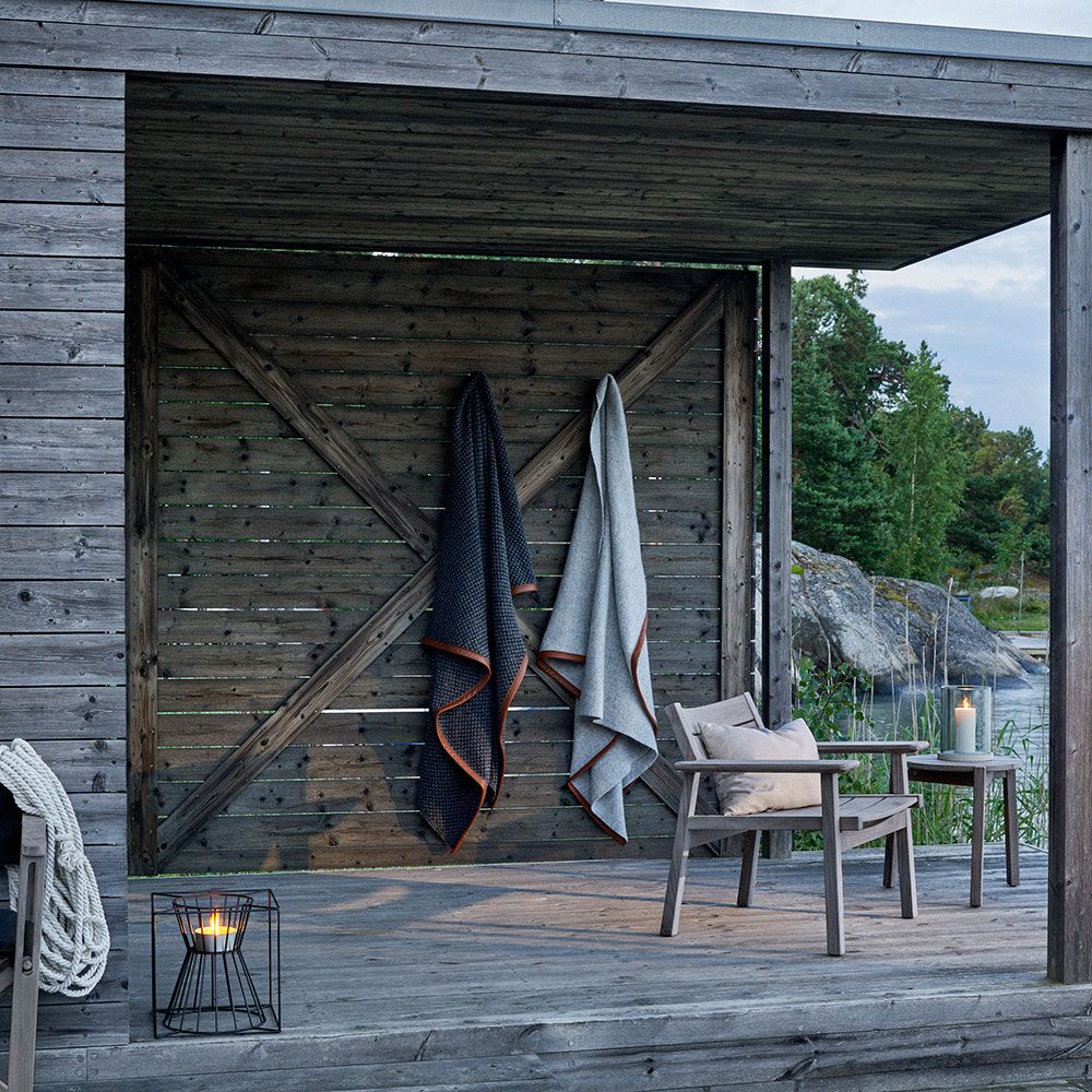 Djurö lounge-nojatuoli tiikki/tiikki Skargaarden 