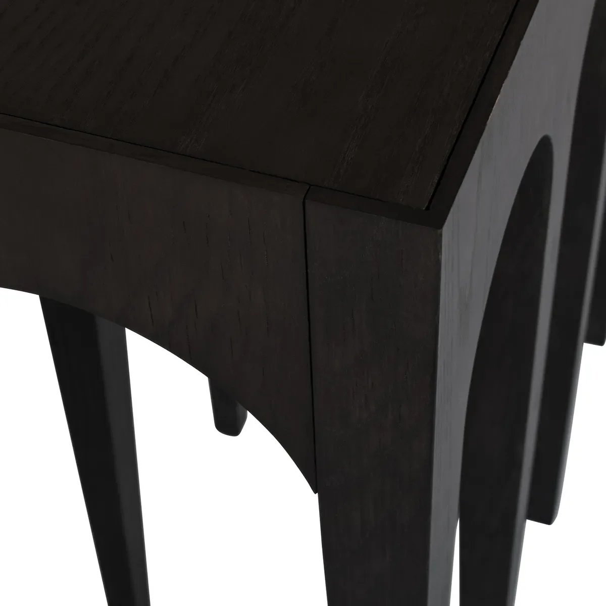 Bow-konsolipöytä, pieni - Coffee Black Oak