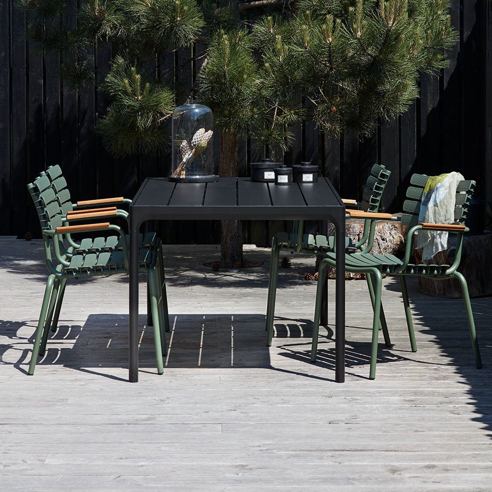 ReCLIPS Ruokailutuoli Musta/Musta Alumiini Bambu