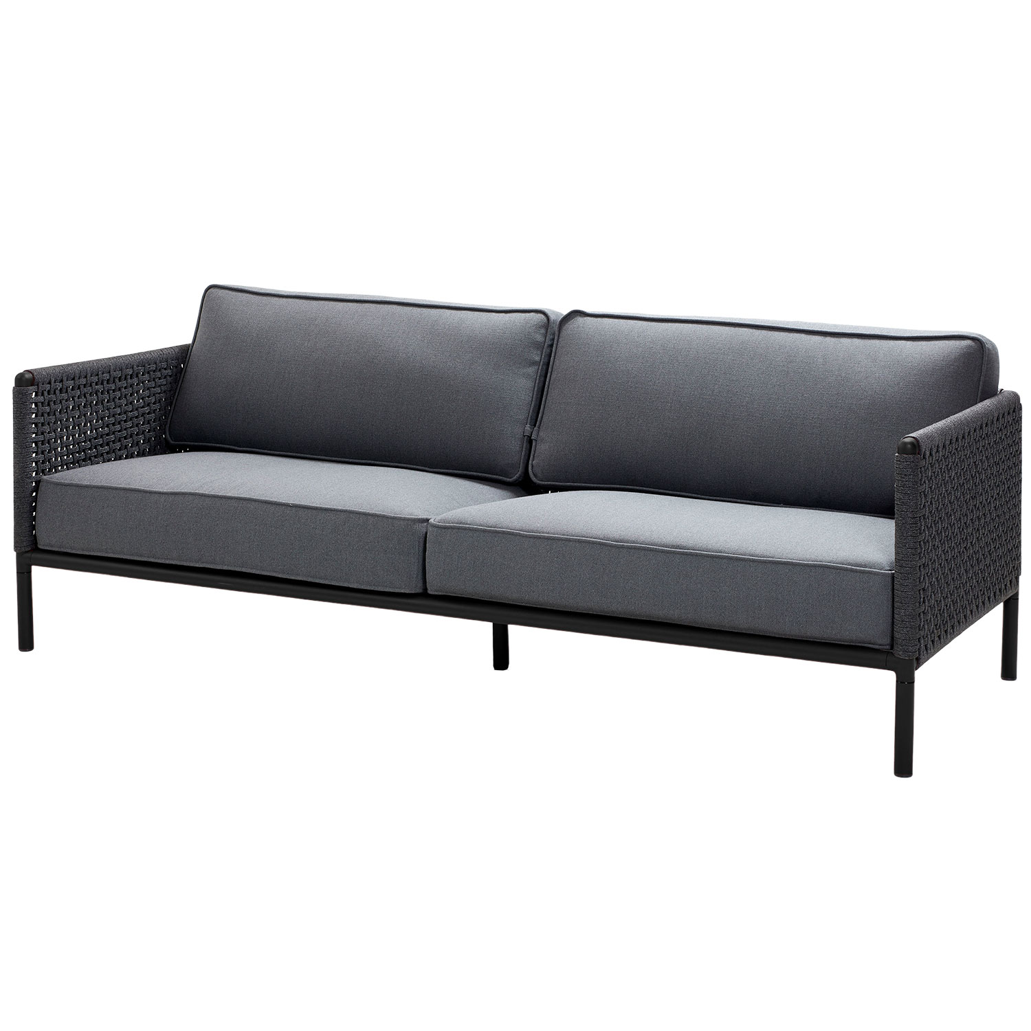 Cane-Line Encore 3-paikkainen sohva Dark Grey / Lava Grey