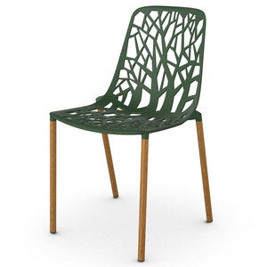 Forest Ruokailutuoli Iroko/Dark Green 