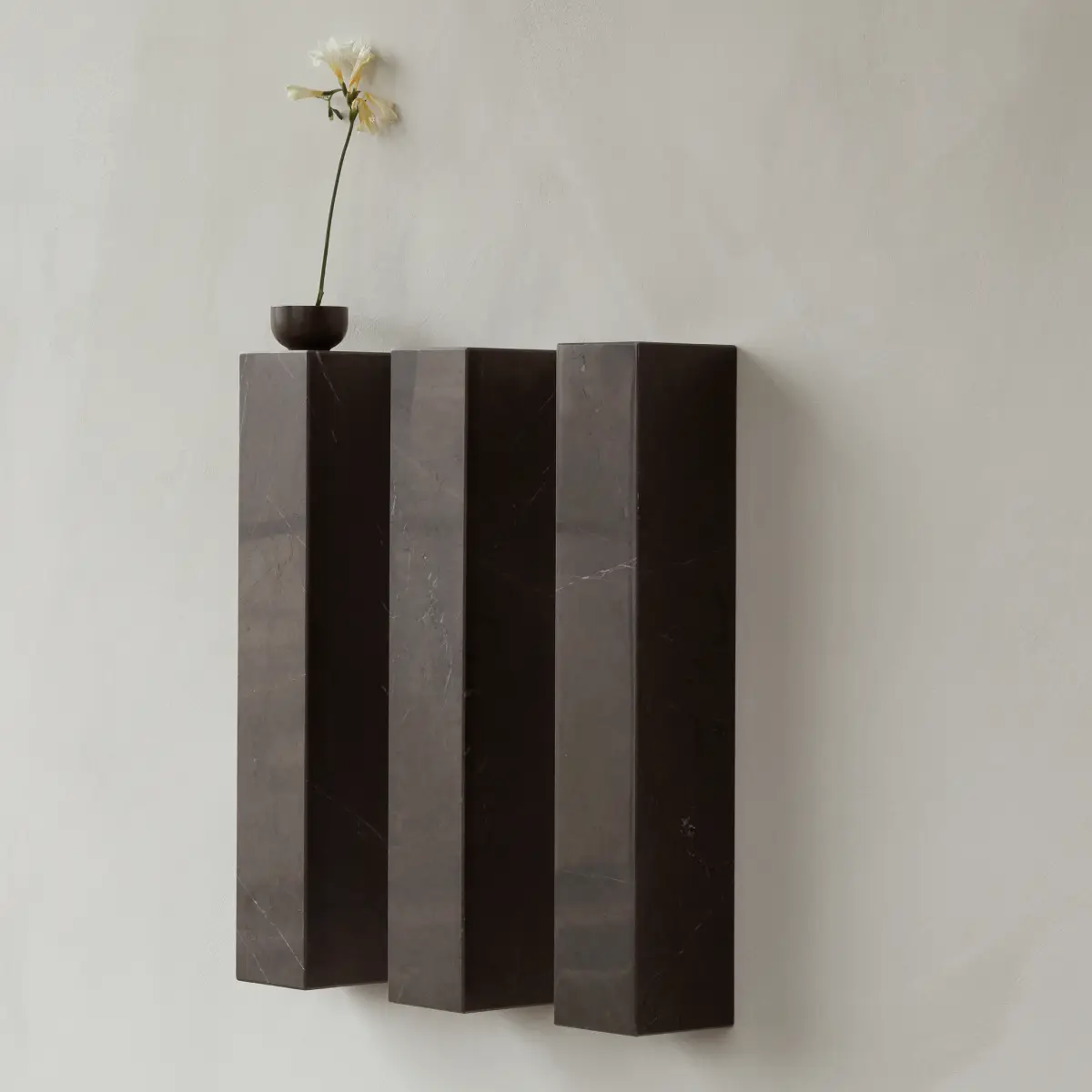 Plinth-hylly, marmori, harmaa, Kendzo