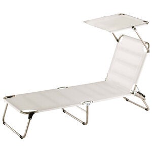 Amigo aurinkotuoli top valkoinen alumiini/tekstiili 