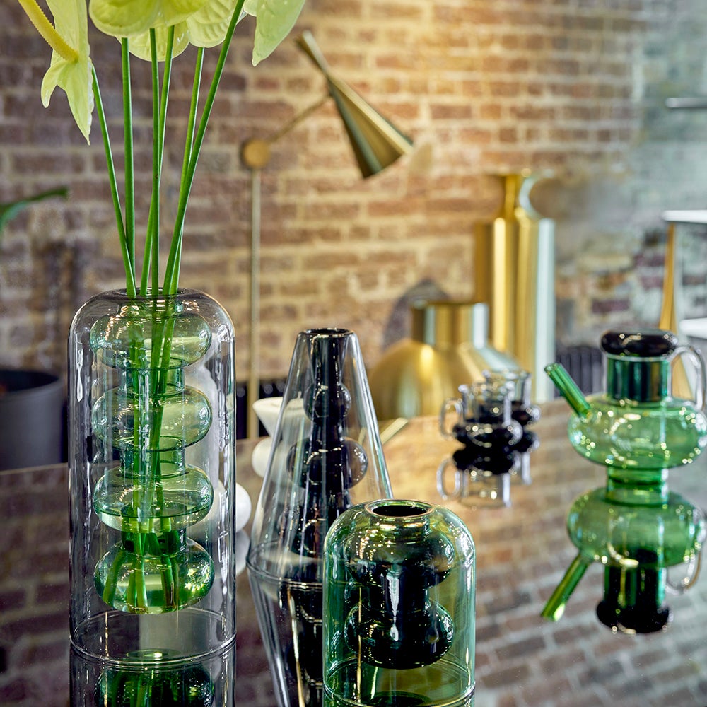  Bump-maljakko, korkea, vihreä