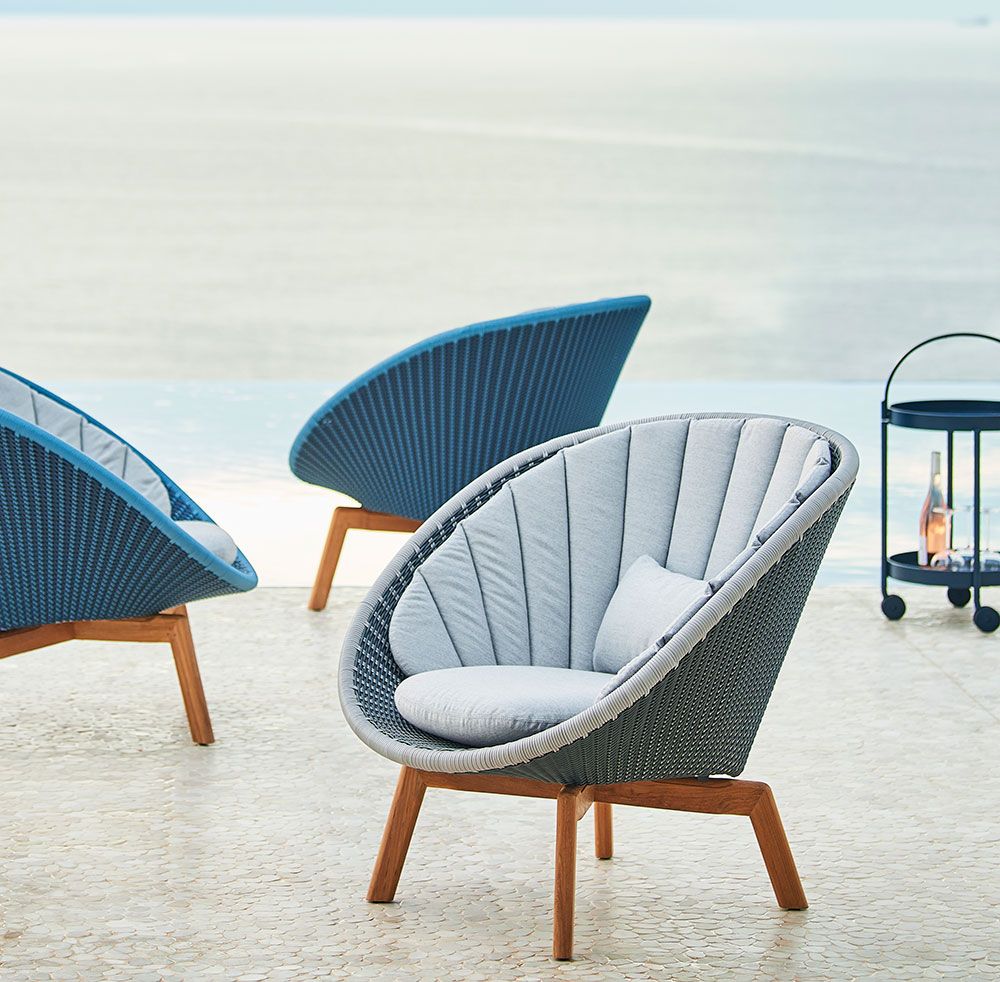 Peacock Lounge-nojatuoli Harmaa