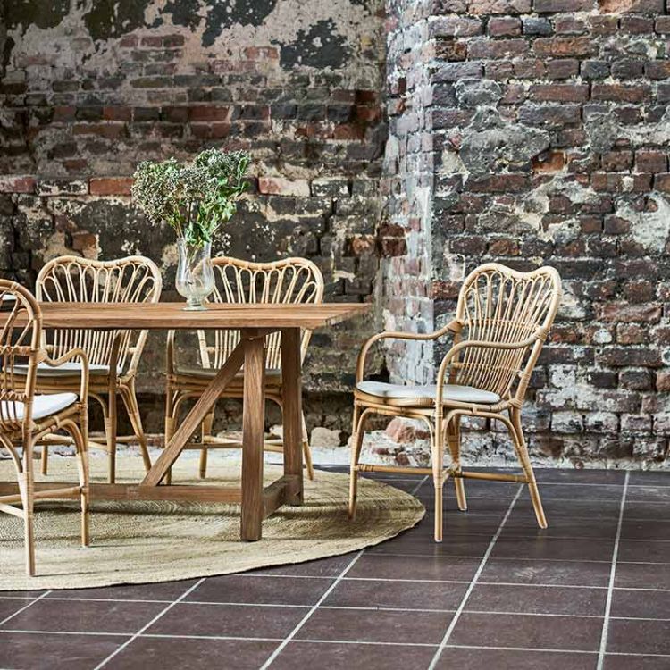 Margret Käsinojatuoli rottinkia luonnonsävy