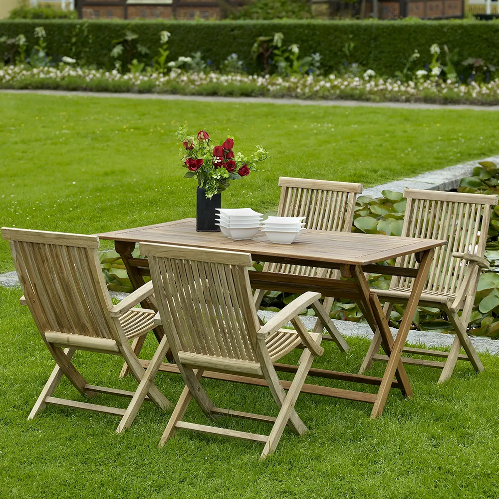 Turin käsinojallinen tuoli luonnonvärinen tiikki Brafab