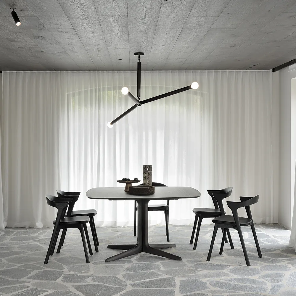 Bok Ruokailutuoli musta tammi/black leather