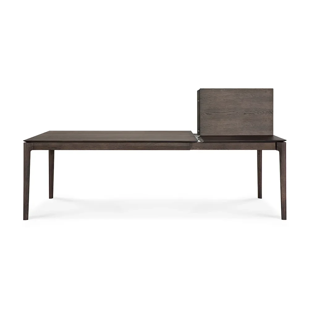 Bok Ruokapöytä 90x160-240 cm Ruskeaksi lakattu tammi