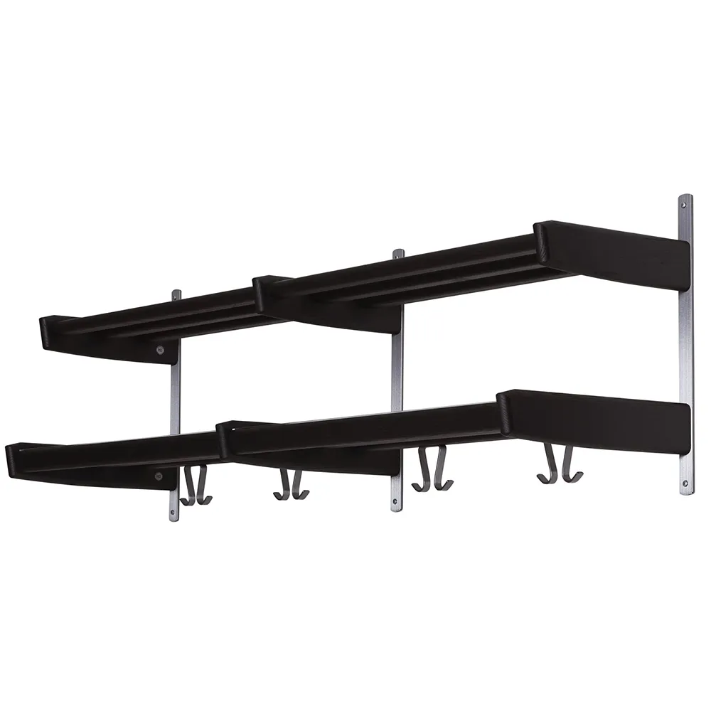 Meja Hattuhylly 115 cm 2 hyllyä Mustaksi värjätty tammi