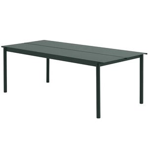 Linear Steel Ruokapöytä 220x90 cm Dark Green 
