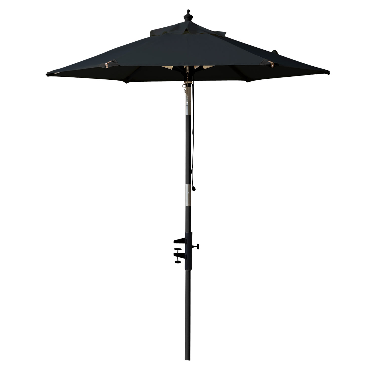 Cinas 180 cm Parveke-aurinkovarjo musta