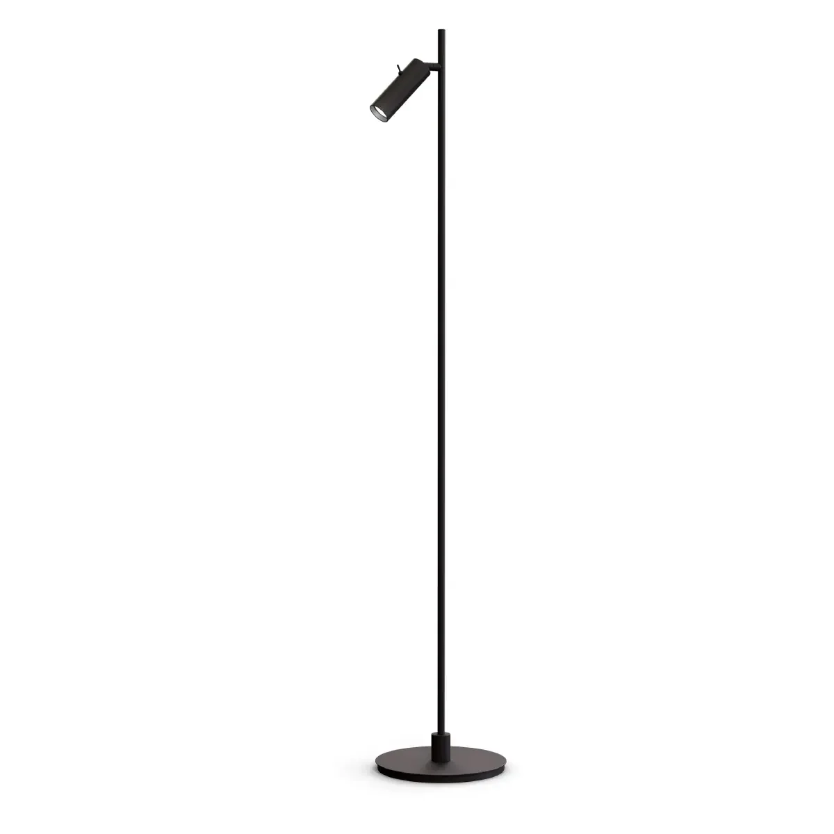Pipeline Single -lattiavalaisin Ø 19,9 x K 132,3 cm, metallia, mattamusta