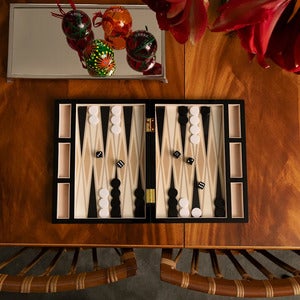 Backgammon Lakattu Black