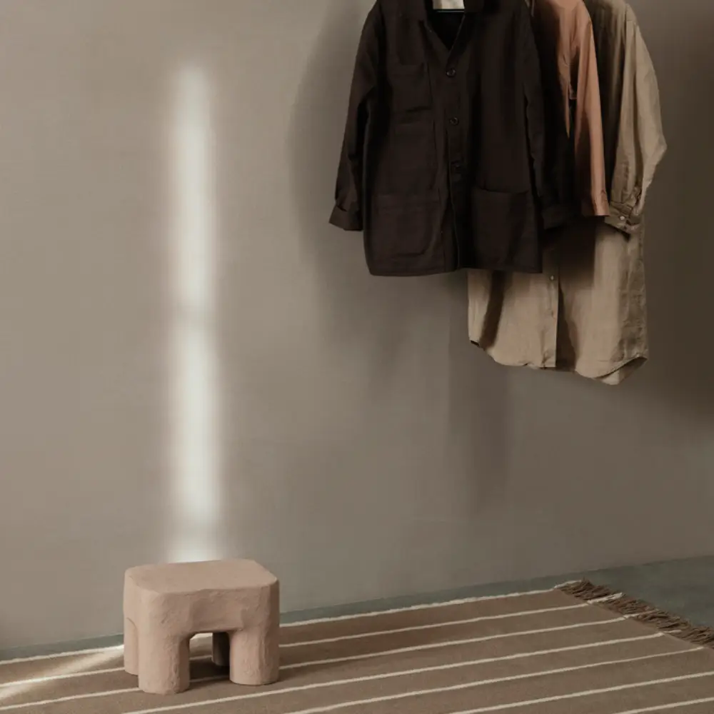 Calm Kelim Matto 200x300 cm - Dark Sand/Off-white