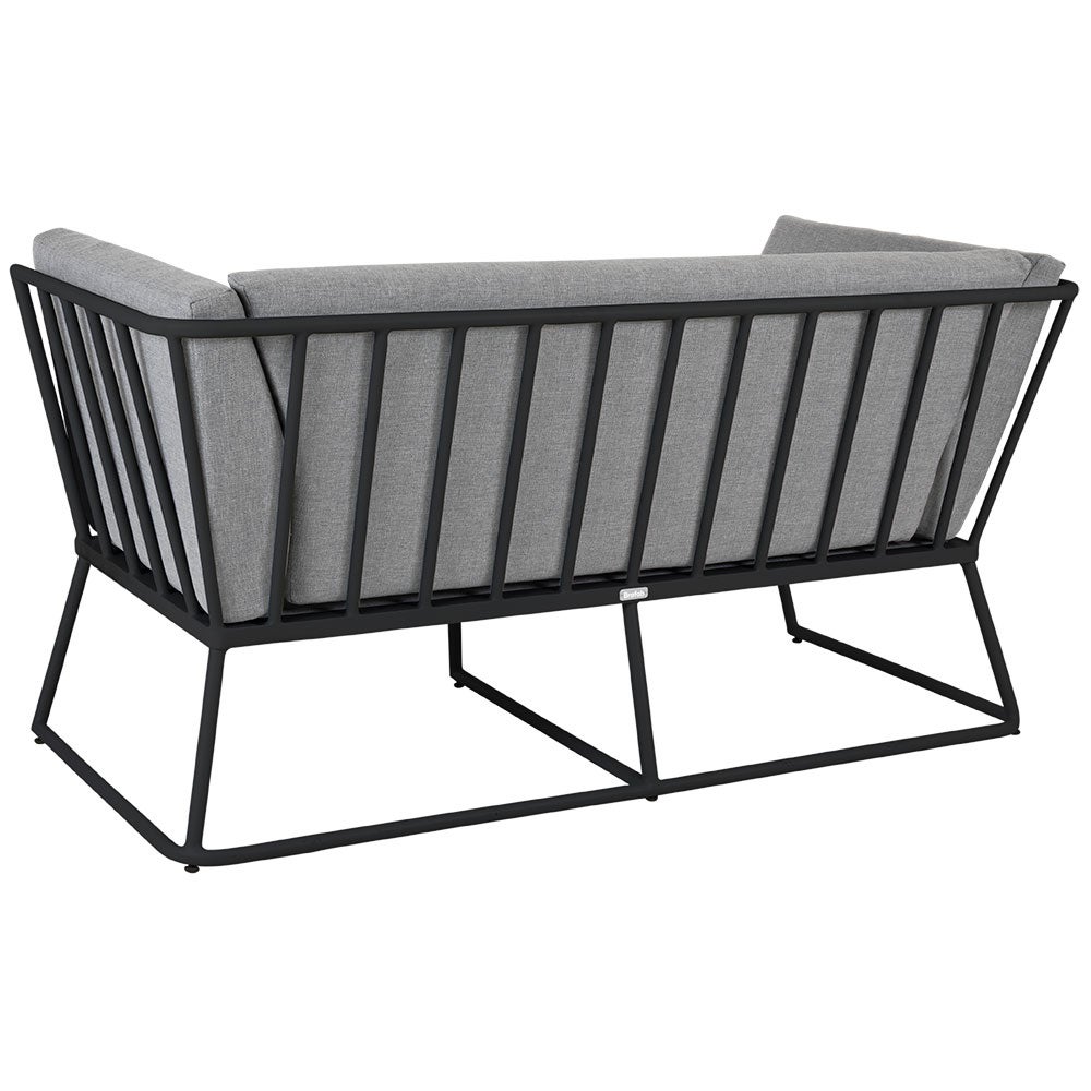 Vence  2:n istuttava sohva musta/harmaa