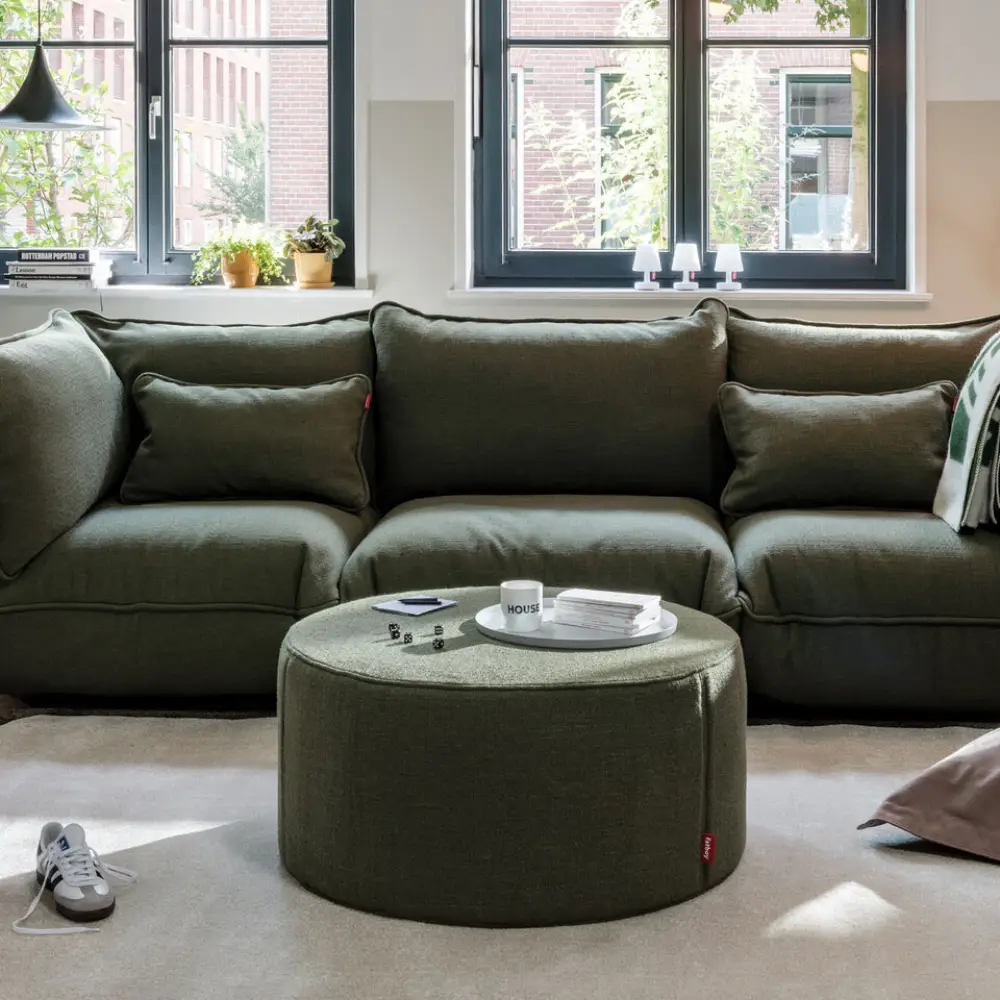 recycled puff tyyny boucle leaf green