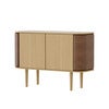  Treasures 2-ovinen kaappi tammi/brown faux leather