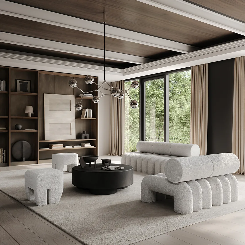 Foku-nojatuoli - Luonnonvalkoinen