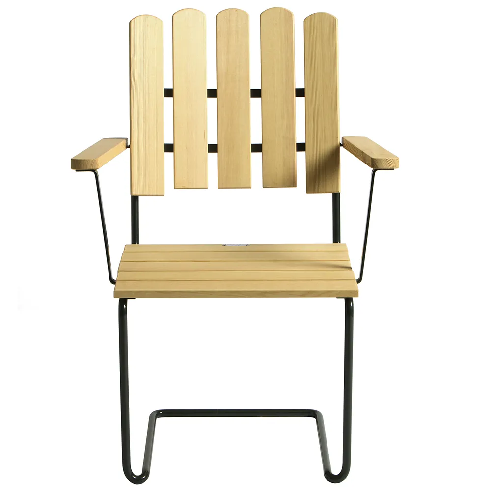 A2 nojatuoli Öljytty mänty / vihreä runko