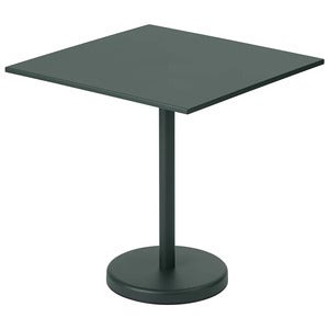 Linear Steel Bistropöytä 70x70 cm Dark Green 