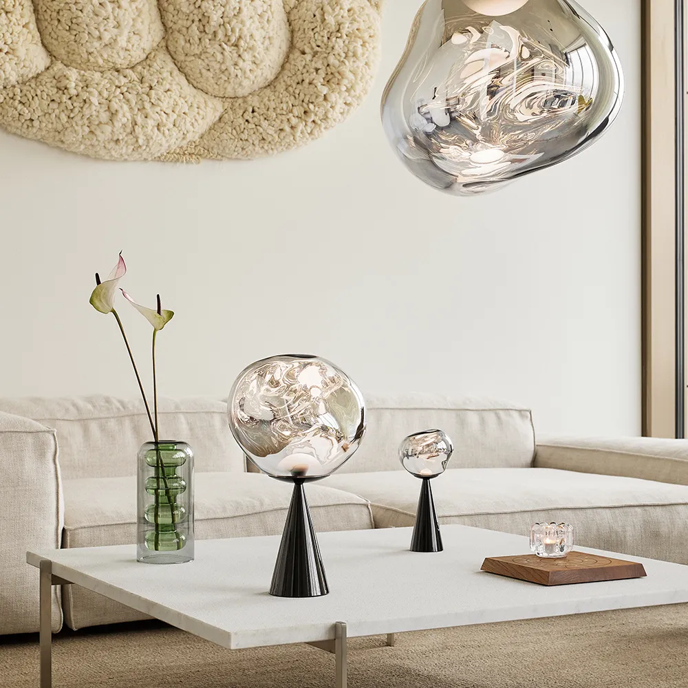 MeltPöytälamppu Silver LED