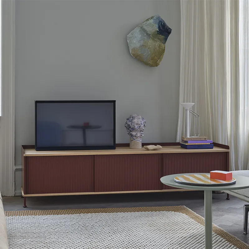 Enfold senkki 186 x 45 cm  - oiled oak Deep Red