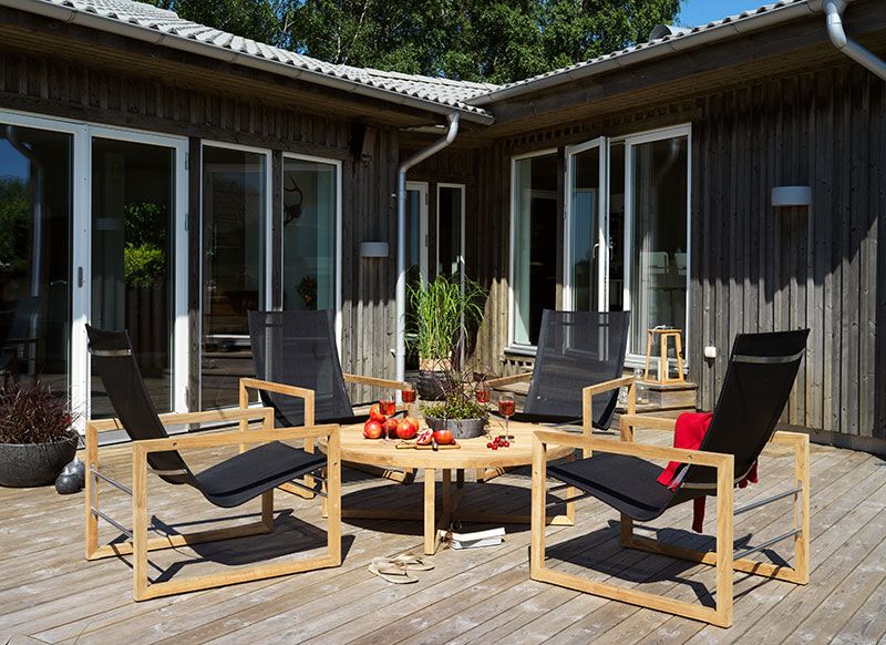 Vevi nojatuoli luonnonvärinen/musta Brafab