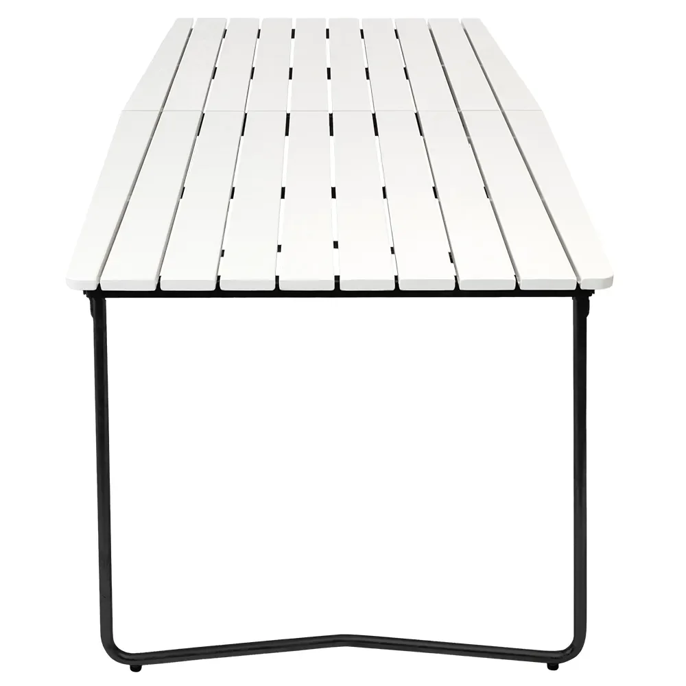 Ruokapöytä B31 230 Valkolakattu tammi / musta runko