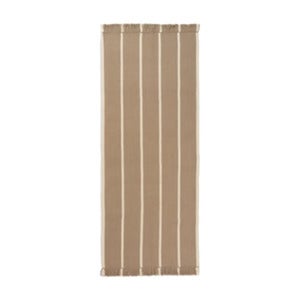 Calm Kelim Matto 80x200 cm- Dark Sand/Off-white