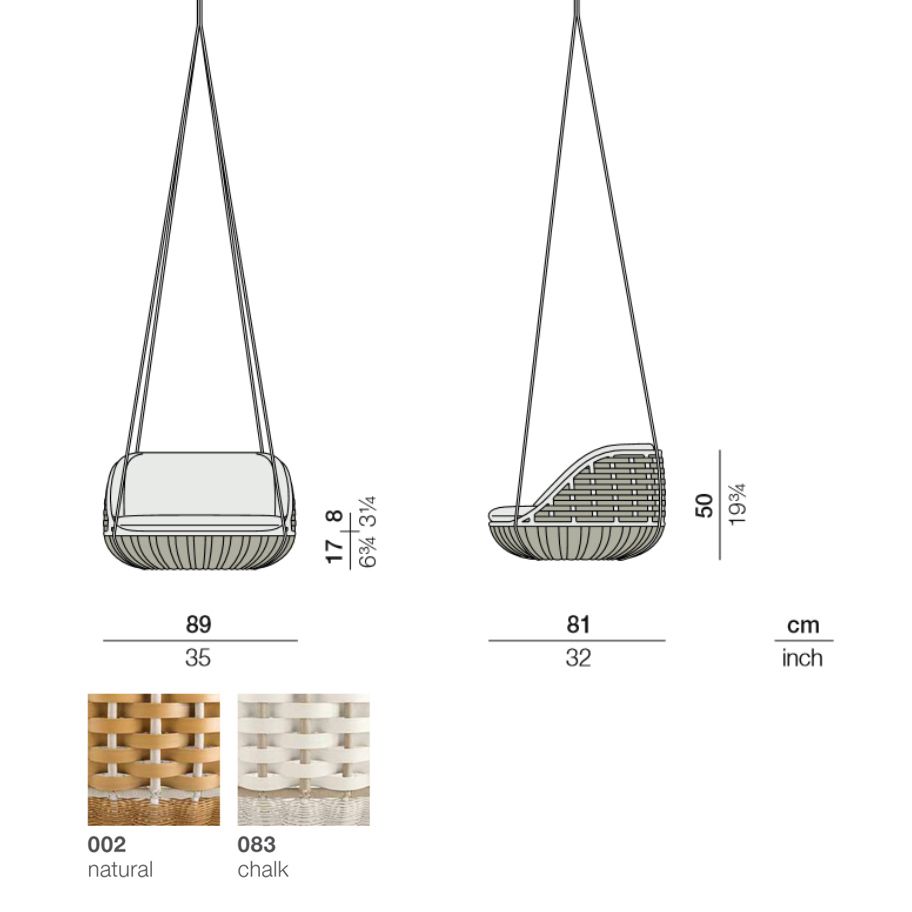 SwingMe Lounge-tuoli, luonnollinen 
