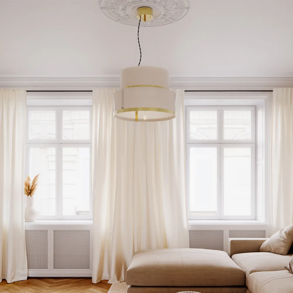 Marcel kattovalaisin Ø50cm messinki/valkoinen