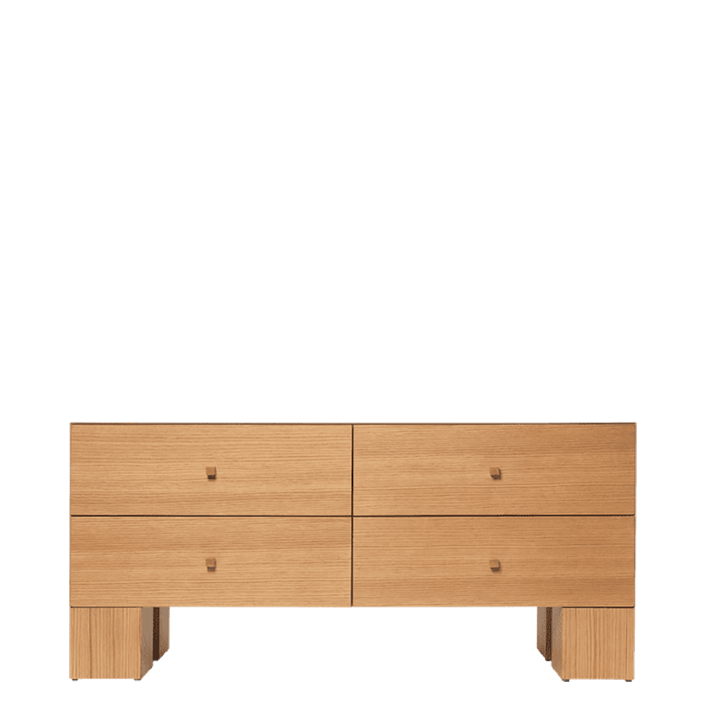  Kuben lipasto 2x2 - Natural Oak Viner