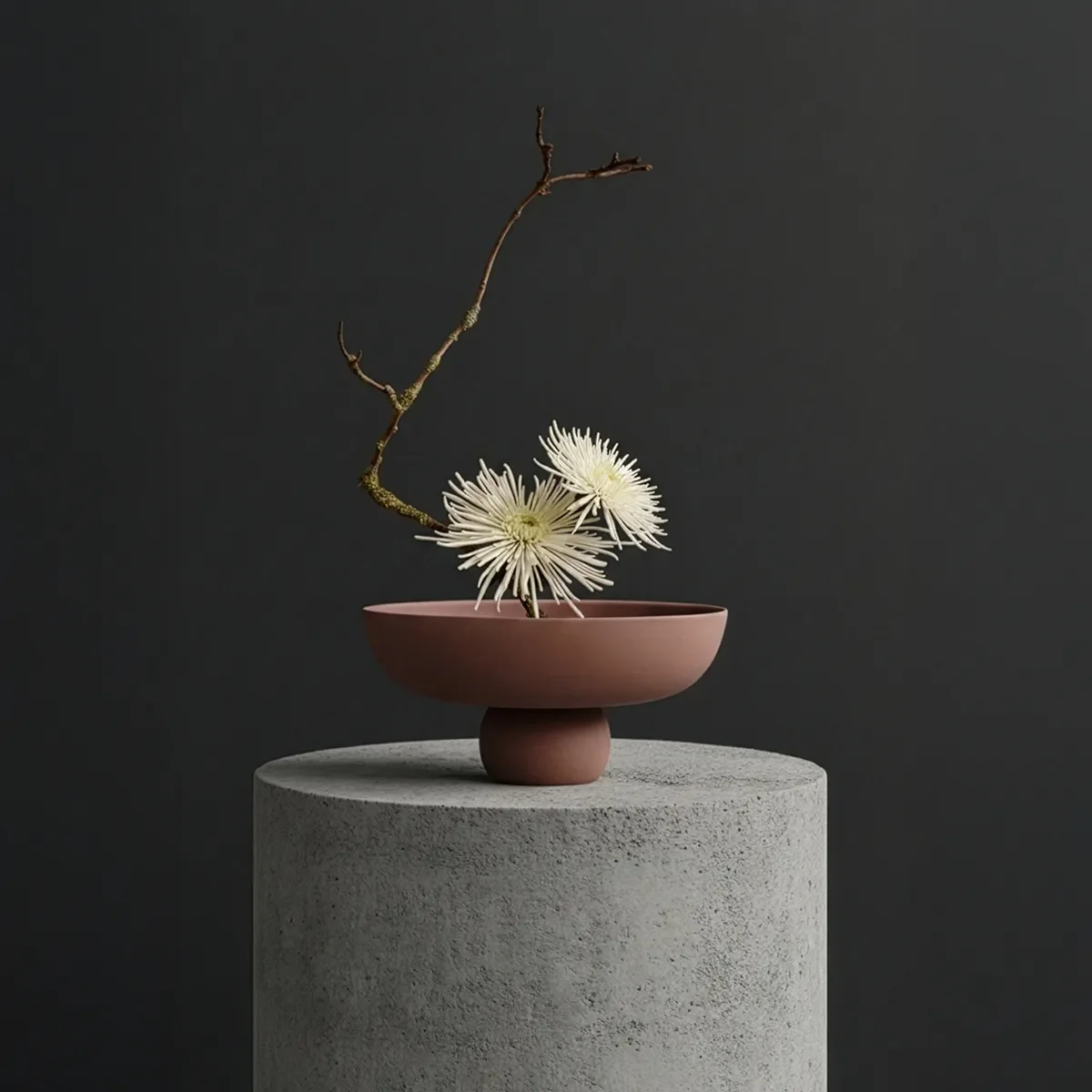 Käsinmaalattu koristekulho Baburu Medio Almond Ø 30 cm