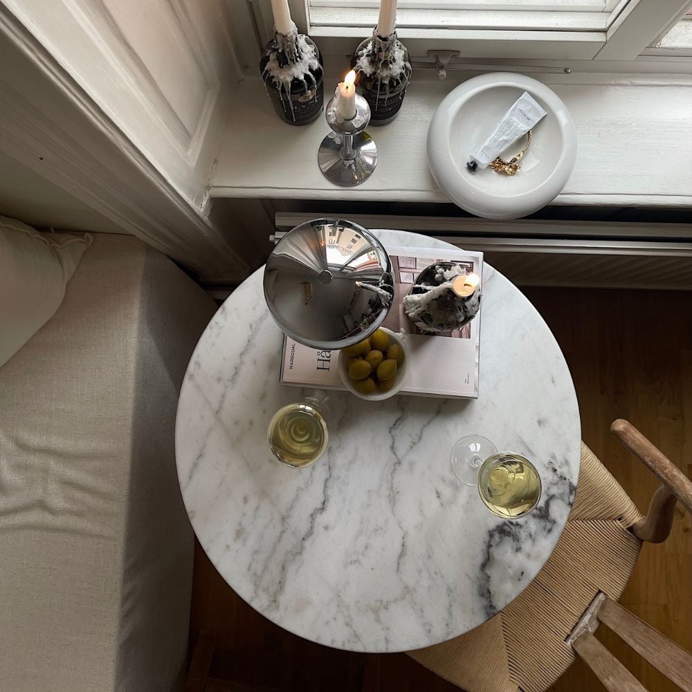 Loire marmoripöytä 60 valkoinen