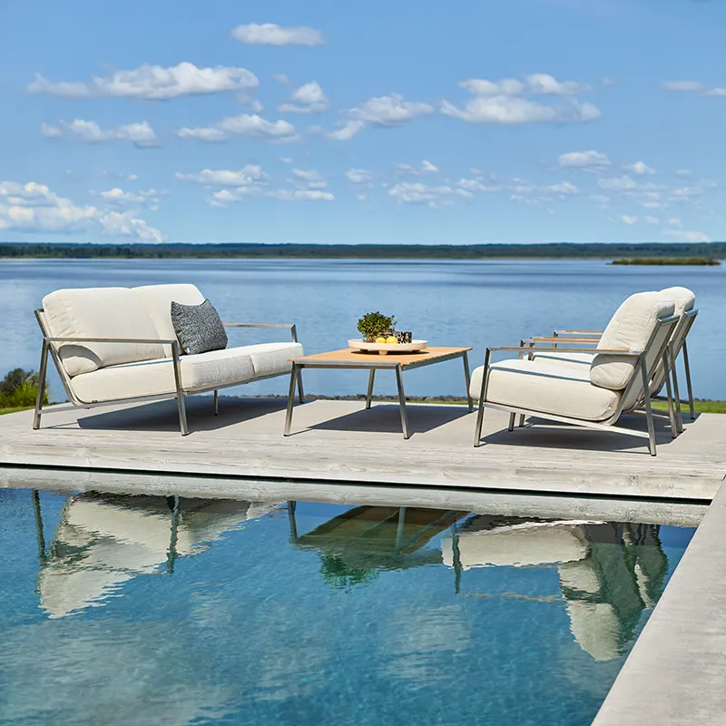 Naos 2,5-paikkainen sohva  Stainless steel / Dot beige