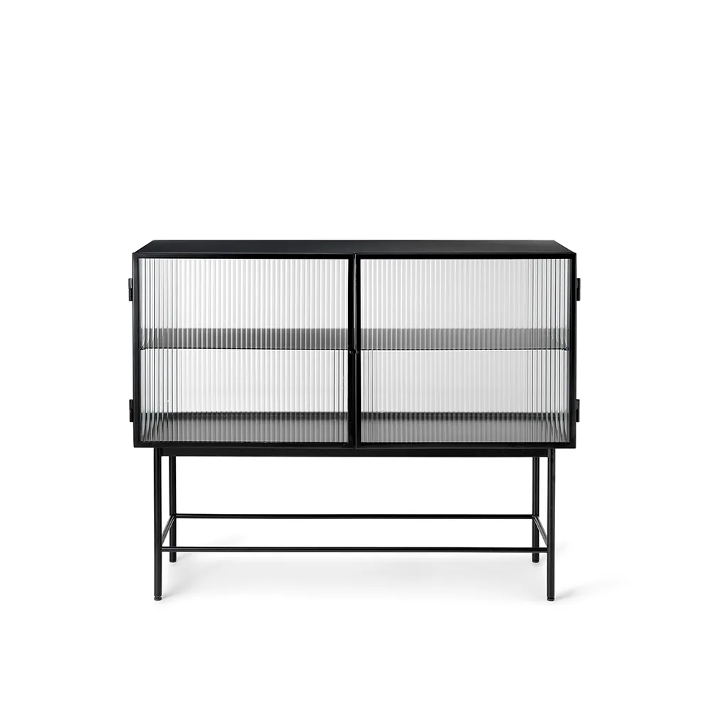 Haze Sideboard - Reeded glass - Black