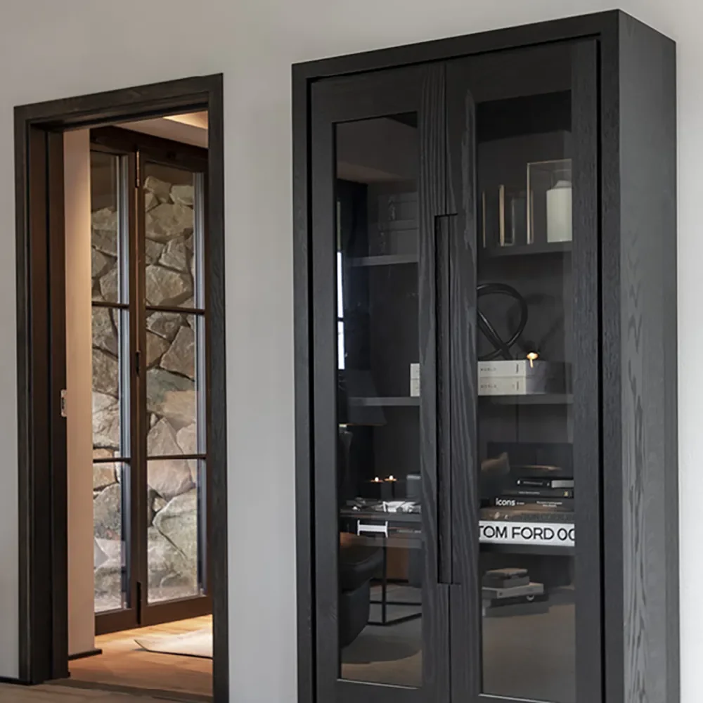 Hunter vitriinikaappi musta Artwood