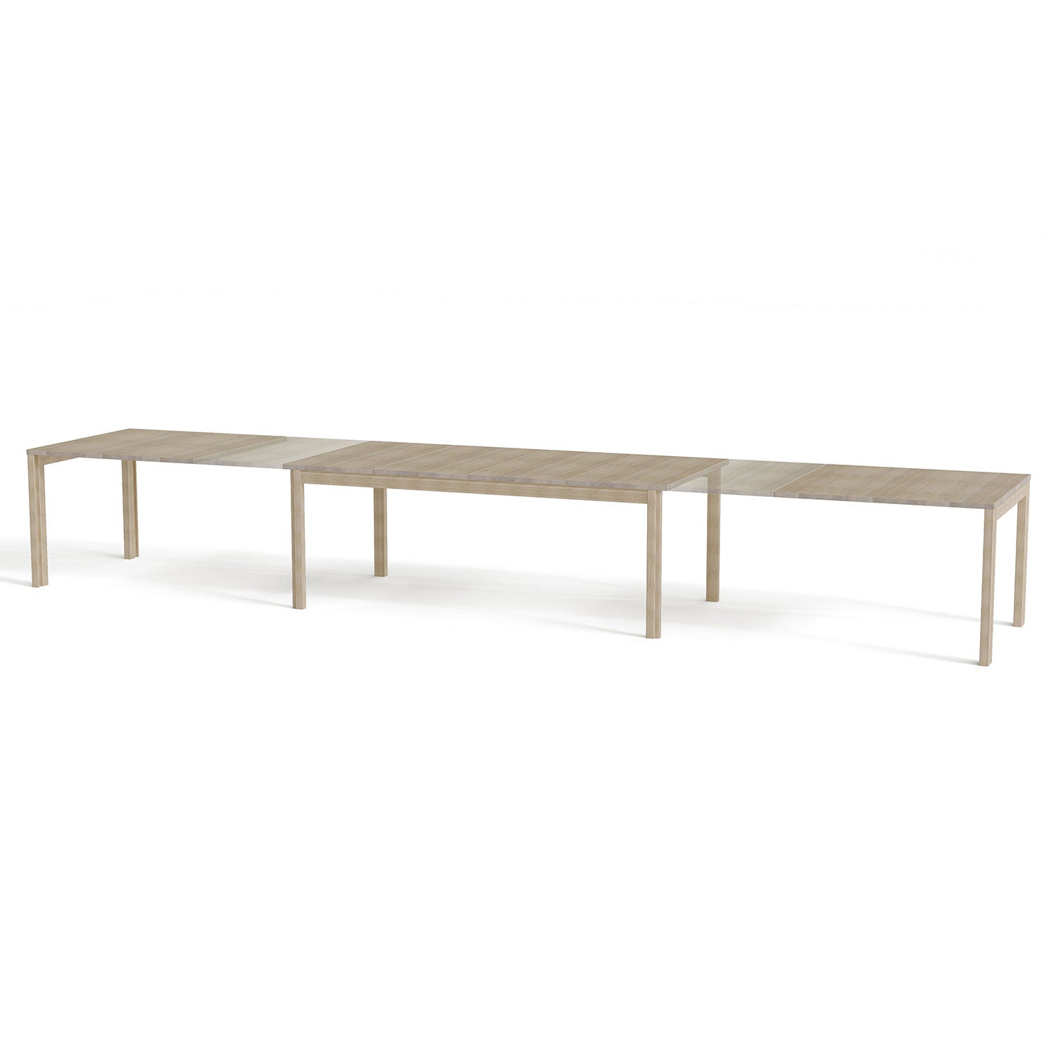 Sm24 pöytä lakattu tammi 200-356(512)x100x73 cm