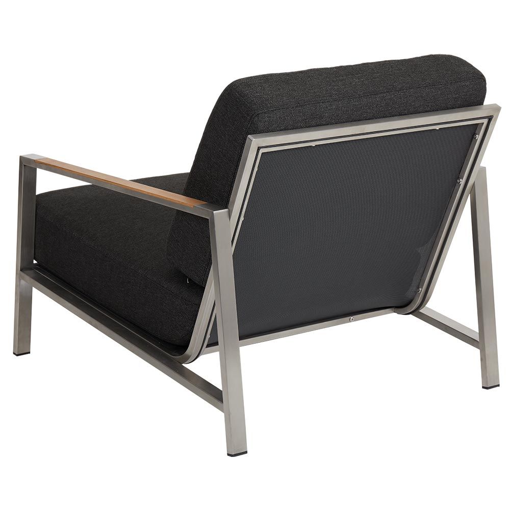 Naos nojatuoli ruostumaton Tträs/nearly black Brafab